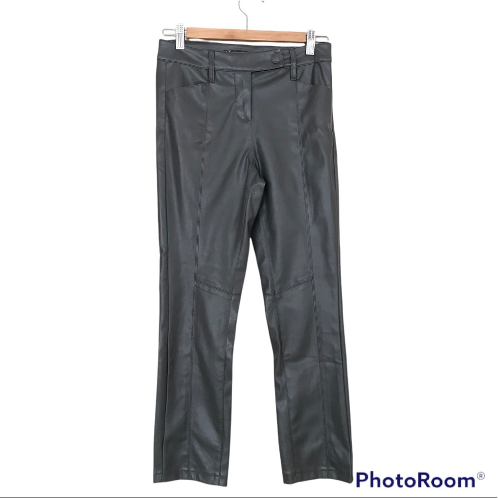 A/X Armani Exchange Faux Leather Polyurethane Leather Pants Grey